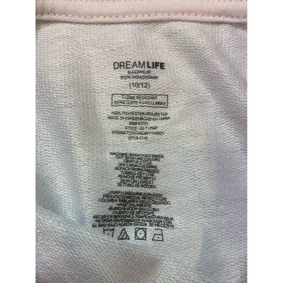 NWT Dream Life Girls Tie Dye Choose To Sleep Pajama Top Size 10/12 - Picture 2 of 2